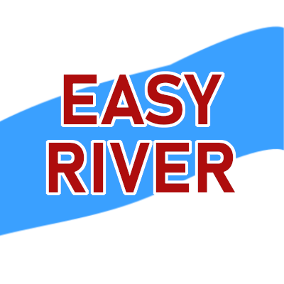 Blue ribbon of river icon
