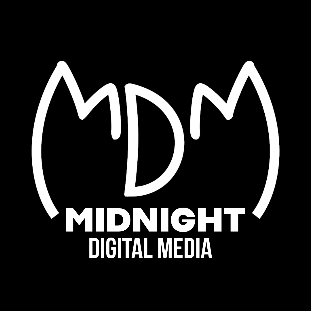 Stylized capital letters M-D-M followed by the words 'Midnight Digital Media'